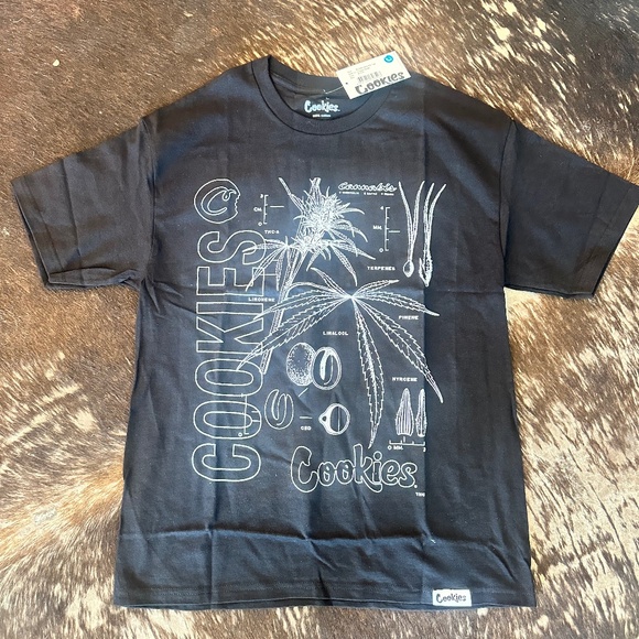 Cookies Graphic T-Shirt Black White Print Streetwear - Picture 1 of 3